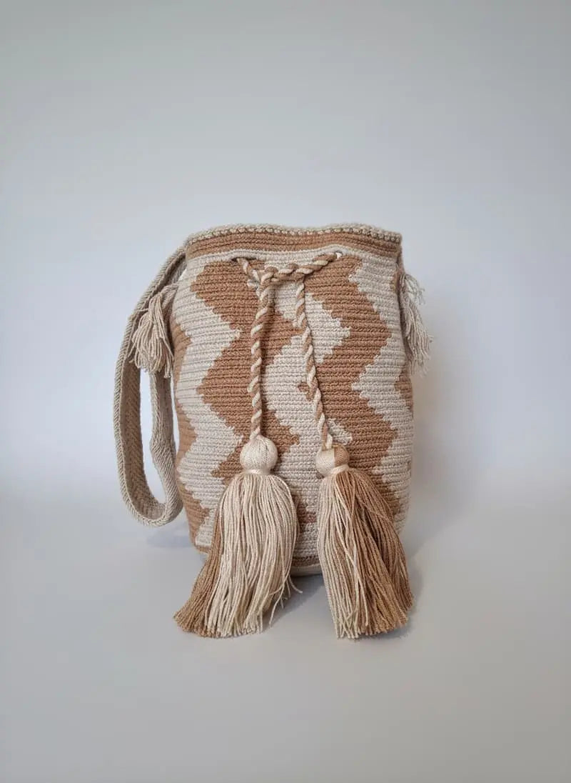 Featured Medium Wayuu Bags Unique Designs in Soft Colours