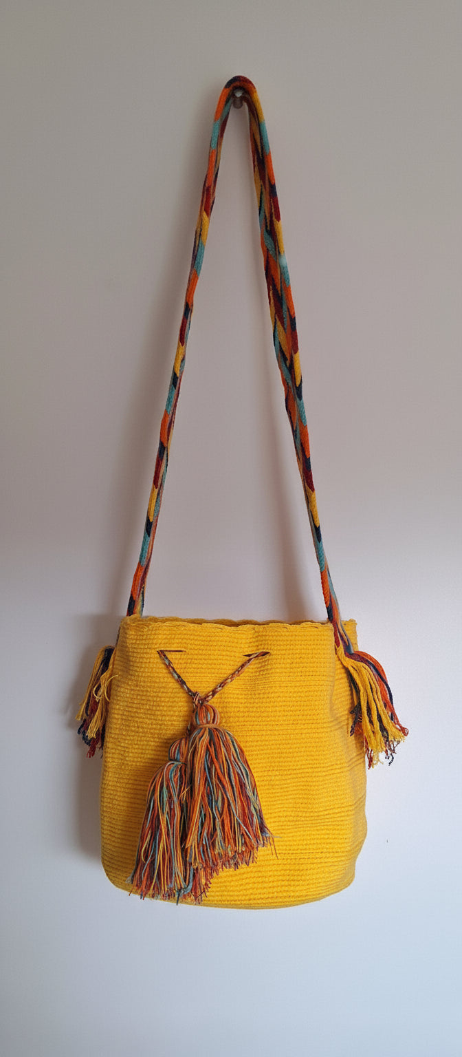 Large Wayuu Bag - Bright Yellow | Akuaipa Artisans | UK – Akuaipa